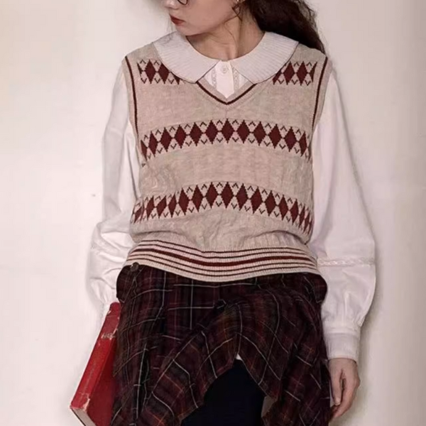 静かな午後とピンタック襟のブラウス《Z01159》