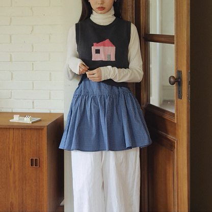 【2color】おうちとダルメシアンの物語ニットベスト《Z01176》