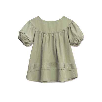 パフスリーブプリーツブラウス《Z01091》