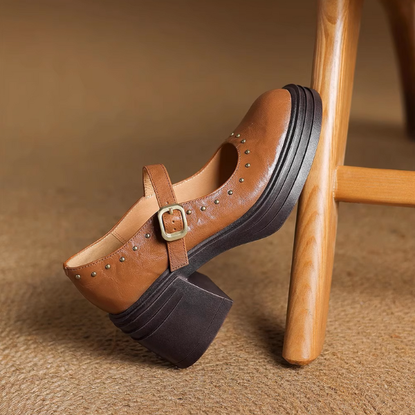 【3color】レトロ可愛い厚底メリージェーンシューズ《Z01099》