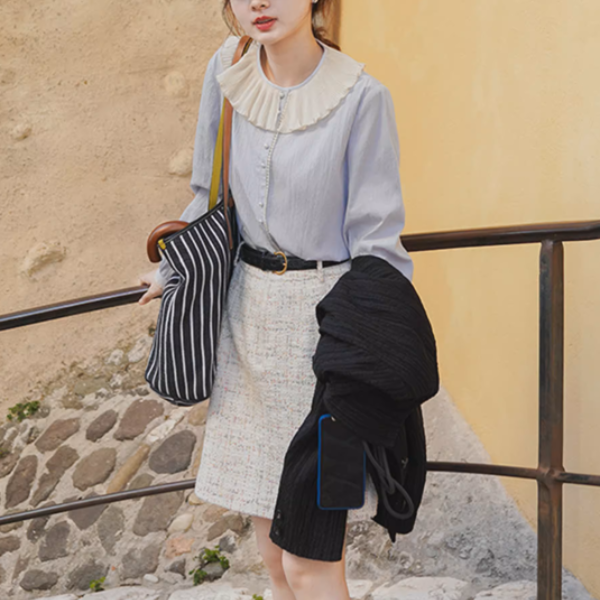 【2pattern】アルプスの風をまとうブルーシャツコレクション《Z01179》