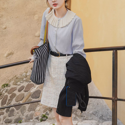 【2pattern】アルプスの風をまとうブルーシャツコレクション《Z01179》