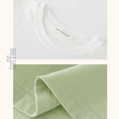 【8color】オーバーサイズドロップショルダープリントTシャツ《Z00994》