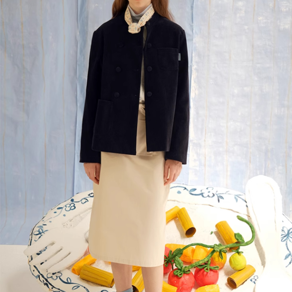 【2color】コーデュロイスタンドカラーシングルブレストジャケット　《Z00744》