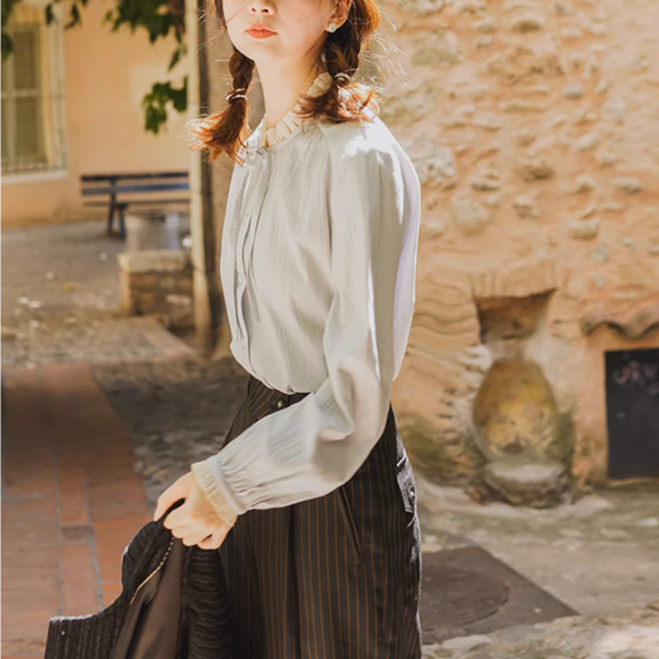 【2pattern】アルプスの風をまとうブルーシャツコレクション《Z01179》