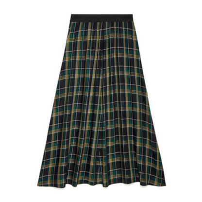 【2color】ブラックスチュアートロングスカート X-267