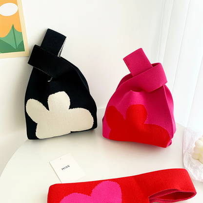 【8color】スモールニットバケットバッグ Z00012