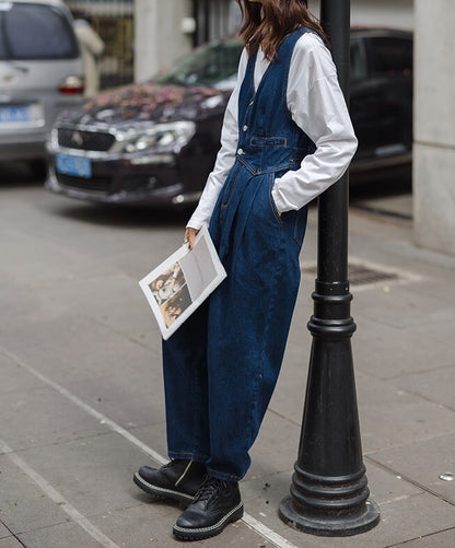 デニム×ノースリーブのオールインワン　sp0225