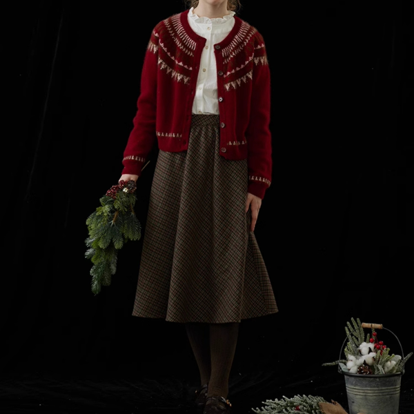 チェックサスペンダースカート Z00151