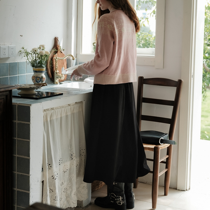 【2color】リムーバブルポケット付きコーデュロイAラインスカート  《Z00781》