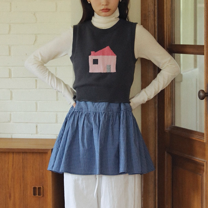 【2color】おうちとダルメシアンの物語ニットベスト《Z01176》