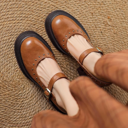 【3color】レトロ可愛い厚底メリージェーンシューズ《Z01099》