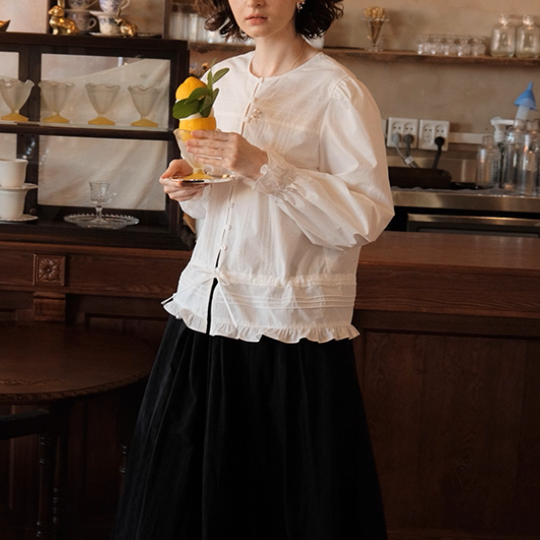 記憶のアトリエのピュアリボンブラウス《Z01157》