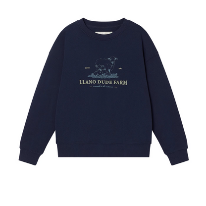 牧場プリントのレトロスウェットプルオーバー《Z01079》