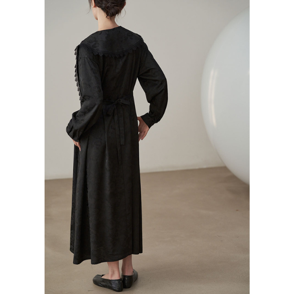 ビッグカラージャガードドレス X-068