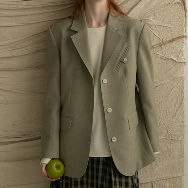 【2color】シングルブレストテーラードジャケット《Z00851》