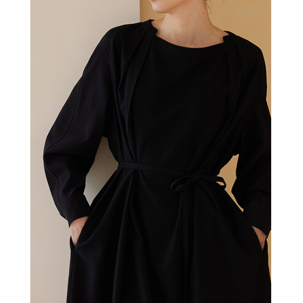 ブラックルーズロングワンピース Z00113