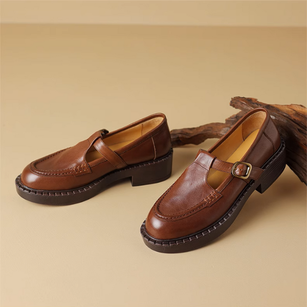 【2color】レトロ感漂う厚底メリージェーンシューズ《Z01100》