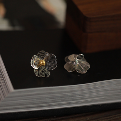 【2pattern】ワイヤーフラワーモチーフイヤーアクセサリー　《Z00768》