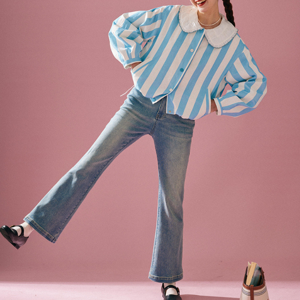 【2color】POPなラウンドネックコットンジャケット  Z00131