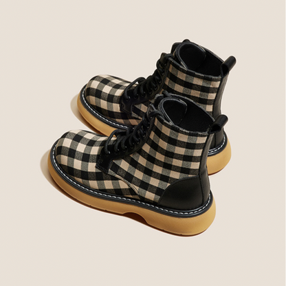 ギンガムチェックハイカットスニーカー　AU-293