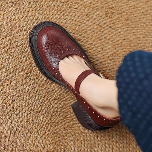 【3color】レトロ可愛い厚底メリージェーンシューズ《Z01099》