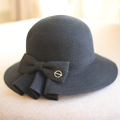 【３color】プリーツが入ったストローハット