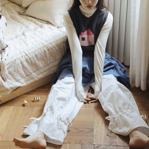 【2color】おうちとダルメシアンの物語ニットベスト《Z01176》