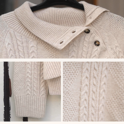 冬の読書室とツイストの記憶ニット《Z01160》