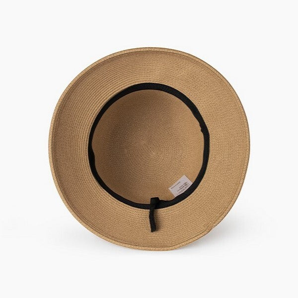 【2color】バイカラーリボンストローハット Z00381