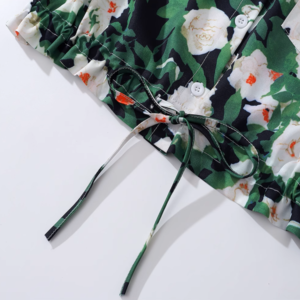 フローラルクロップドシャツ《Z00912》