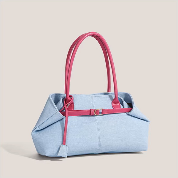 【4color】バイカラーが映える上品ミニハンドバッグ《Z01213》