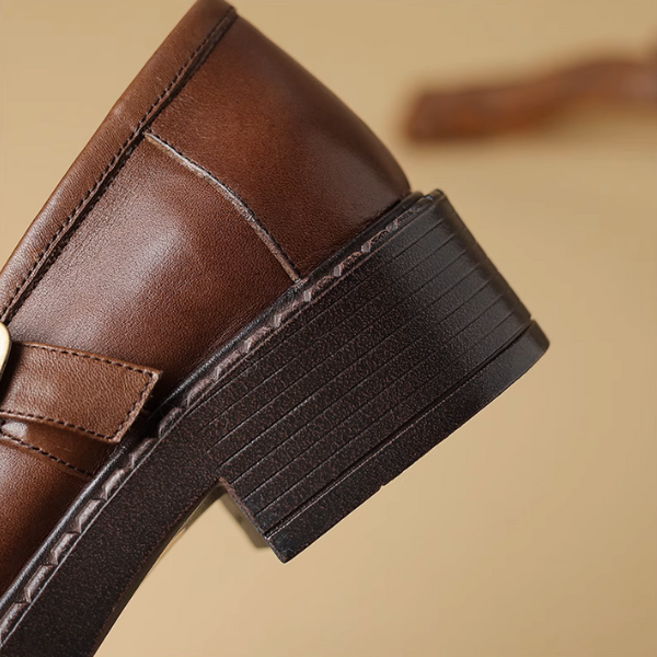 【2color】レトロ感漂う厚底メリージェーンシューズ《Z01100》