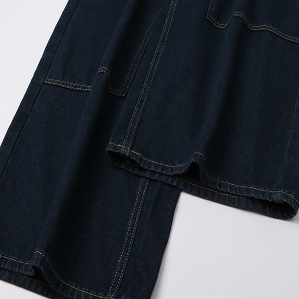 ダークブルーワイドデニムパンツ　Z00576