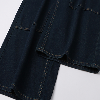 ダークブルーワイドデニムパンツ　Z00576