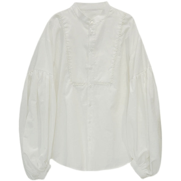 クラシカルなランタンスリーブブラウス　　su0094