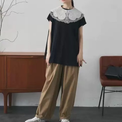 【３color】エレガントレースフェイクラペル AU-374