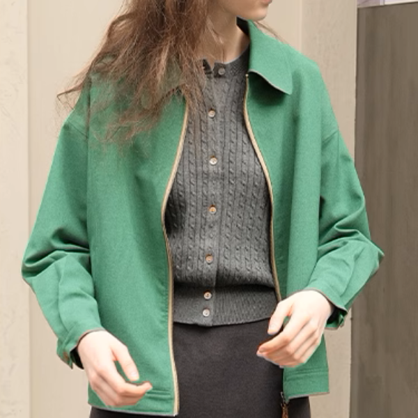 ショート丈グリーンジャケット《Z00874》