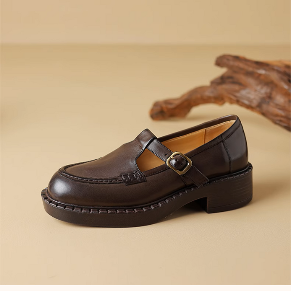 【2color】レトロ感漂う厚底メリージェーンシューズ《Z01100》