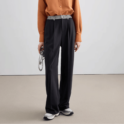 チェック切り替えセンタープレスパンツ X-415