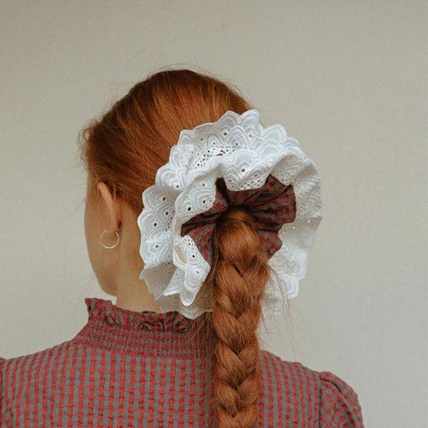 【3pattern】大きなフリルのヘアアクセサリー《Z00820》