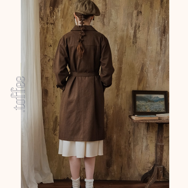 前合わせデザインのブラウンジャケット《Z01086》