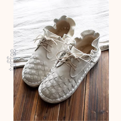 【4color】フリルカットのメッシュ編みシューズ《Z01362》