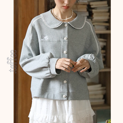 白昼夢のレースステッチカーディガン《Z01143》