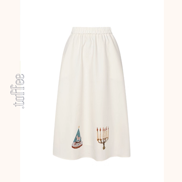 ヴィンテージ調プリントフレアスカート《Z01102》