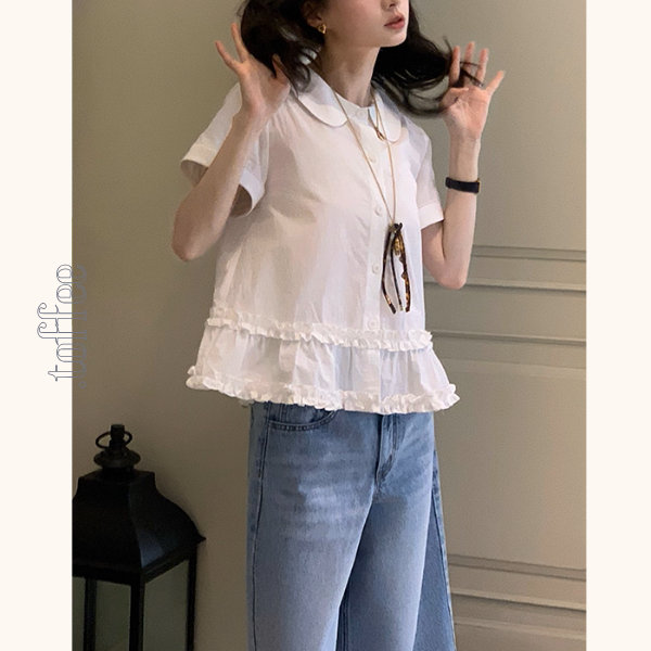 【2color】ギンガムチェック＆フリルセットアップ《Z01098》