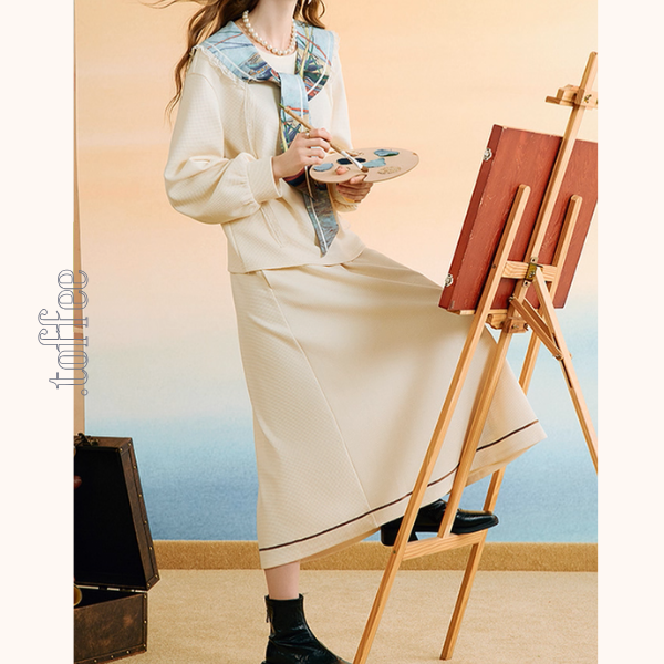 ゴッホの舟と夢の海、セーラーワンピース《Z01149》