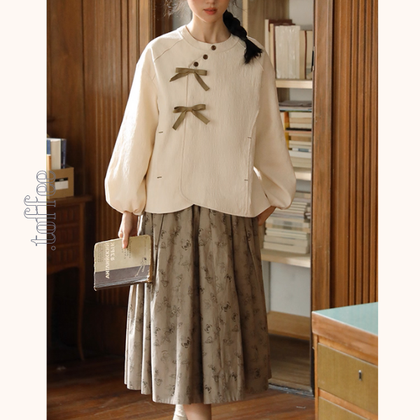 小さなリボンの詩的トップス《Z01139》