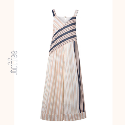 ストライプ切替オールインワン《Z01055》