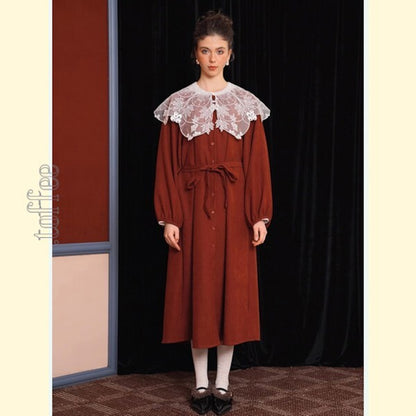 クラシックに新たな息吹：ガーリーなシャツワンピース 《C0199》